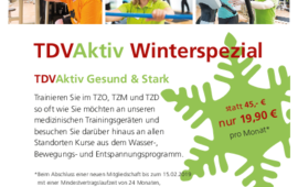 TDVAktiv Winterspezial - Mitgliedschaft für 19,90 Euro pro Monat